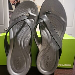 CROCS Gray Dual Comfort Sandals